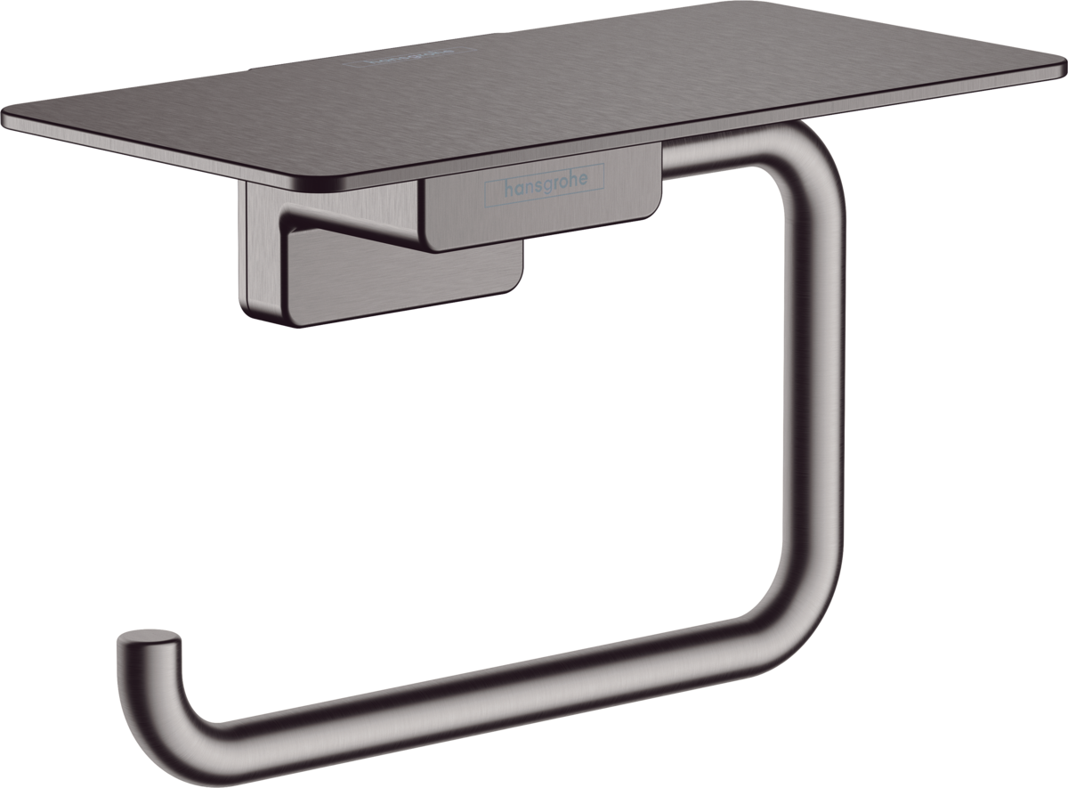 Hansgrohe Addstoris Roll Holder with Shelf - Brushed Black Chrome -  41772340