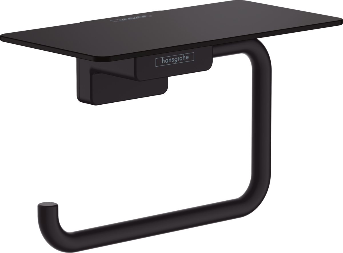 Hansgrohe Addstoris Roll Holder with Shelf - Matt Black -  41772670