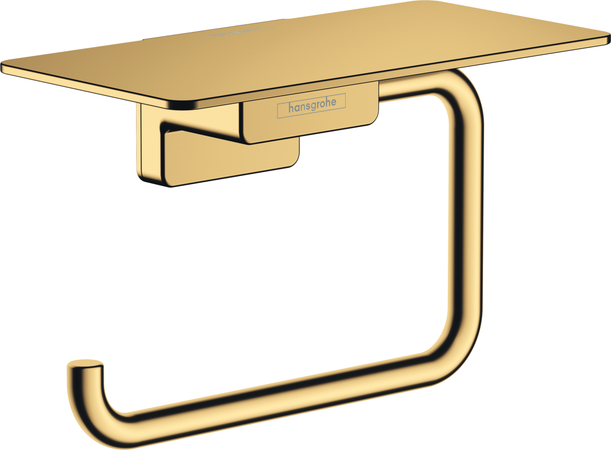 Hansgrohe Addstoris Roll Holder with Shelf - Polished Gold Optic -  41772990