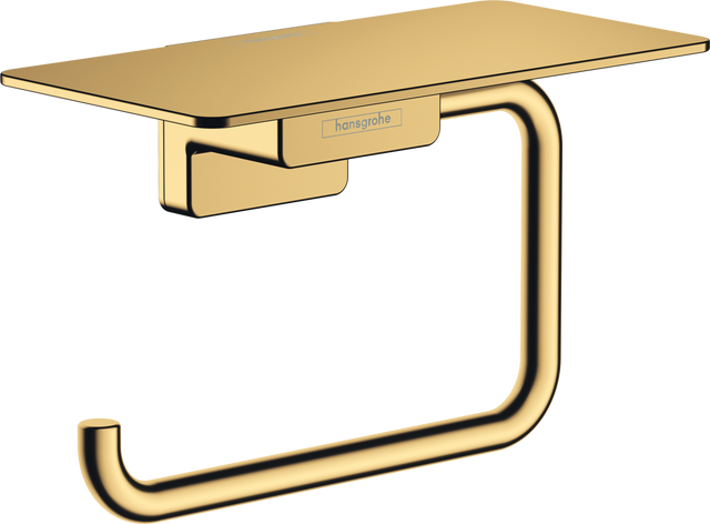 Hansgrohe Addstoris Roll Holder with Shelf - Polished Gold Optic -  41772990