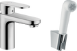 Hansgrohe Vernis Blend Single Lever Basin Mixer 100 With Bidet Spray And Shower Hose 1600mm - Chrome - 71215000