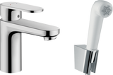 Hansgrohe Vernis Blend Single Lever Basin Mixer 100 With Bidet Spray And Shower Hose 1600mm - Chrome - 71215000