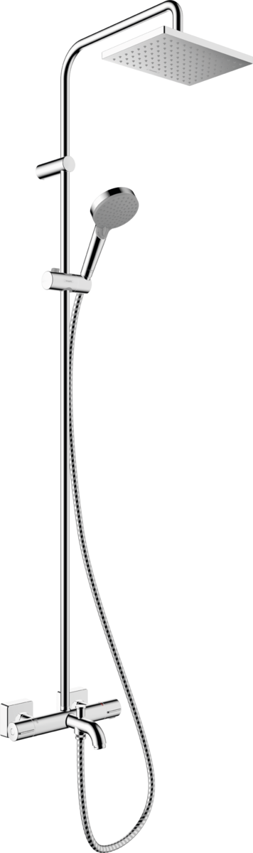Hansgrohe Vernis Shape Showerpipe 230 1jet Ecosmart with Bath Thermostat - Chrome - 26098000