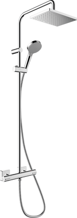 Hansgrohe Vernis Shape Showerpipe 230 1jet Ecosmart With Thermostat - Chrome - 26097000