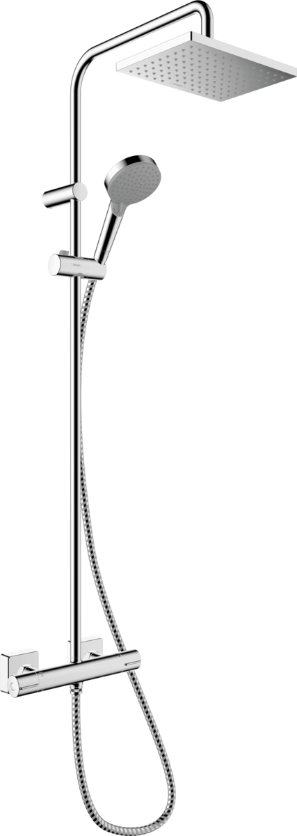 Hansgrohe Vernis Shape Showerpipe 230 1jet Green with Thermostat - Chrome - 26319000