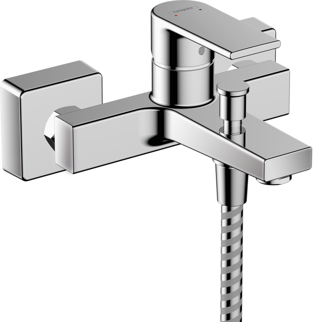 Hansgrohe Vernis Shape Single Lever Bath Mixer For Exposed Installation With 2 Flow Rates - Chrome - 71453000