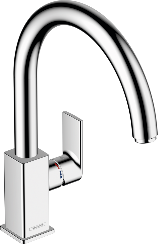 Hansgrohe Vernis Shape M35 Single Lever Kitchen Mixer 210 With Swivel Spout - Chrome - 71871000