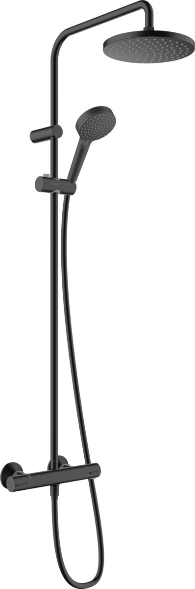 hansgrohe Vernis Blend Showerpipe 200 1jet EcoSmart with thermostat - Matt Black- 26089670