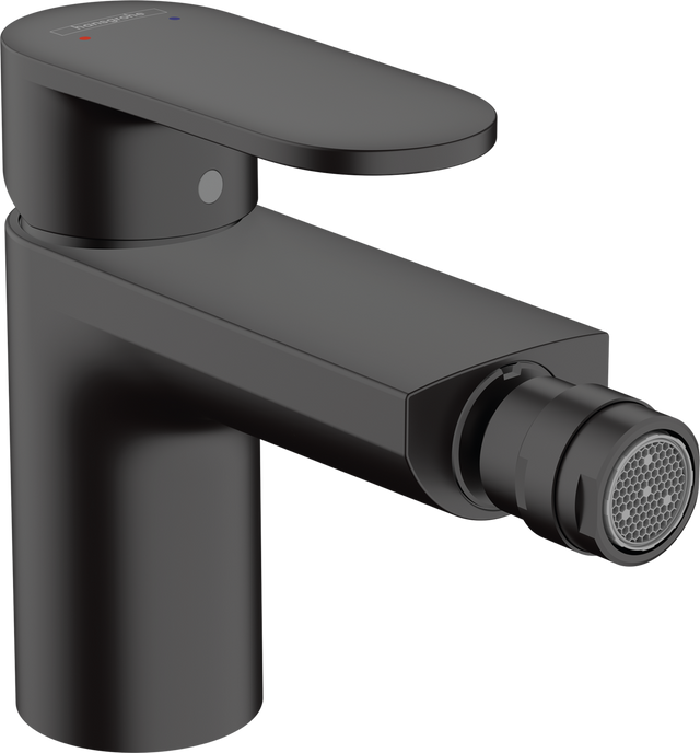 Hansgrohe Vernis Blend Single Lever Bidet Mixer With Metal Pop-up Waste Set - Matt Black - 71218670