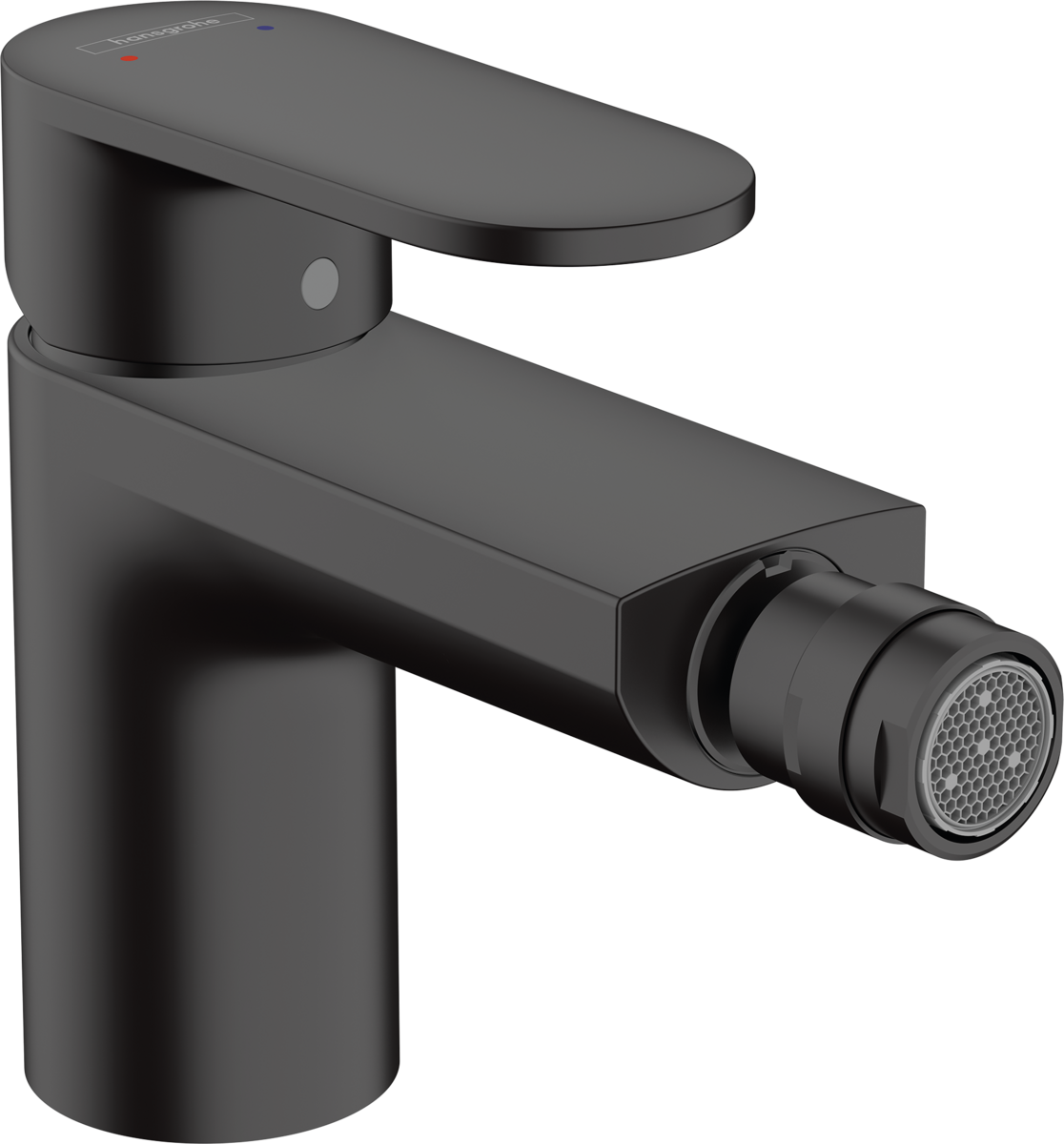 Hansgrohe Vernis Blend Single Lever Bidet Mixer With Pop-up Waste Set - Matt Black - 71210670