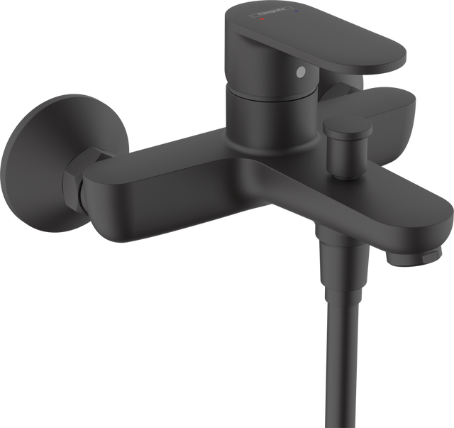 Hansgrohe Vernis Blend Single Lever Bath Mixer For Exposed Installation - Matt Black - 71440670