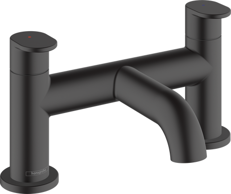 Hansgrohe Vernis Blend 2-hole Rim Mounted Bath Mixer - Matt Black - 71442670