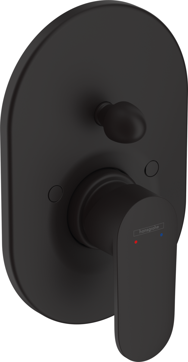 Hansgrohe Vernis Blend Single Lever Bath Mixer For Concealed Installation - Matt Black - 71449670