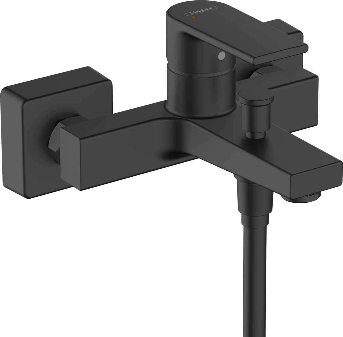 Hansgrohe Vernis Shape Single Lever Bath Mixer For Exposed Installation - Matt Black - 71450670