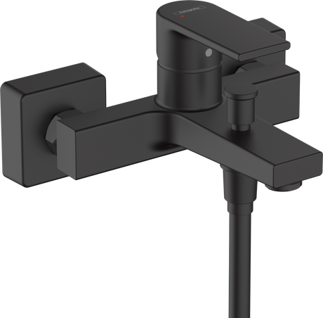 Hansgrohe Vernis Shape Single Lever Bath Mixer For Exposed Installation - Matt Black - 71450670