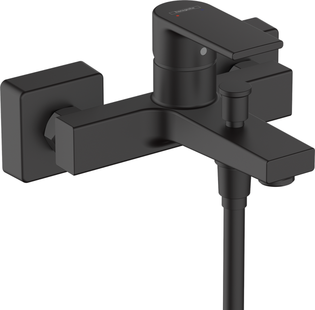 Hansgrohe Vernis Shape Single Lever Bath Mixer For Exposed Installation - Matt Black - 71450670