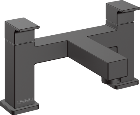 Hansgrohe Vernis Shape 2-hole Rim Mounted Bath Mixer - Matt Black - 71452670