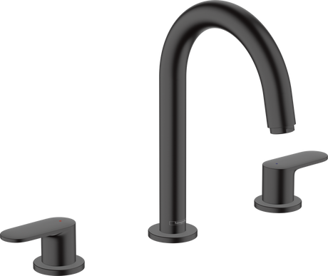 Hansgrohe Vernis Blend 3-hole Basin Mixer with Pop-up Waste Set - Matt Black - 71553670