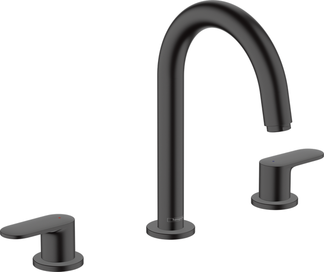 Hansgrohe Vernis Blend 3-hole Basin Mixer with Pop-up Waste Set - Matt Black - 71553670