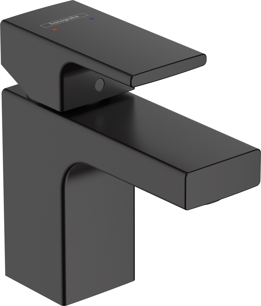 Hansgrohe Vernis Shape Single Lever Basin Mixer 70 With Pop-up Waste Set - Matt Black - 71560670
