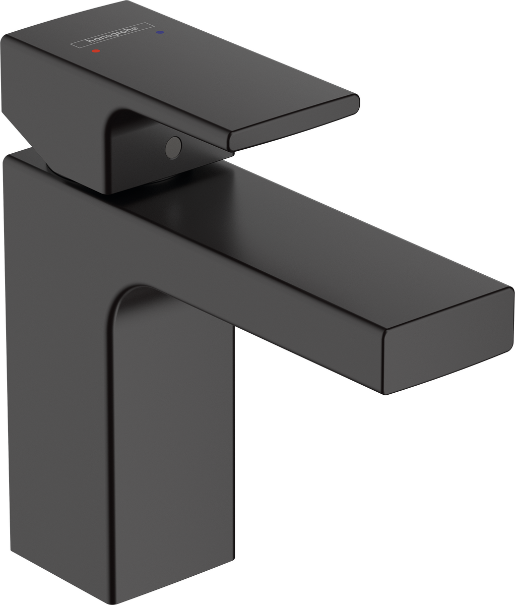 Hansgrohe Vernis Shape Single Lever Basin Mixer 100 Without Waste Set - Matt Black - 71569670