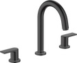 Hansgrohe Vernis Shape 3-hole Basin Mixer with Pop-up Waste Set - Matt Black - 71563670