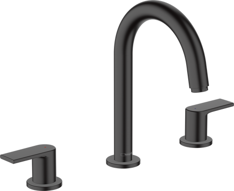 Hansgrohe Vernis Shape 3-hole Basin Mixer with Pop-up Waste Set - Matt Black - 71563670