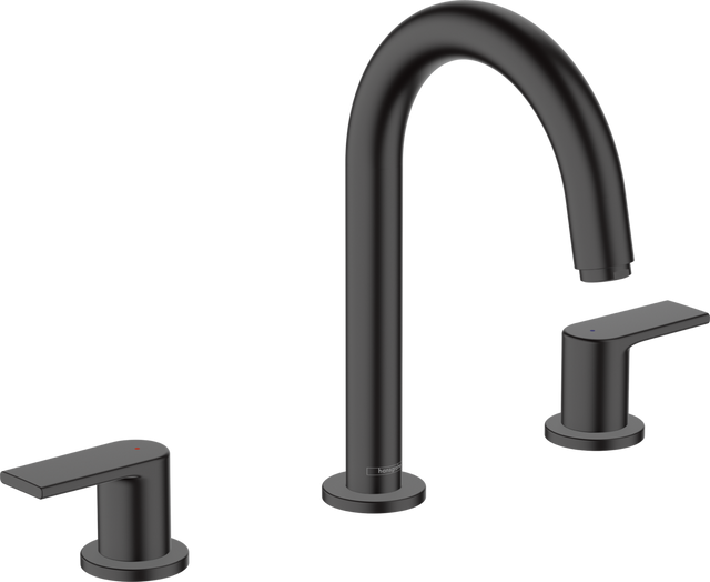 Hansgrohe Vernis Shape 3-hole Basin Mixer with Pop-up Waste Set - Matt Black - 71563670