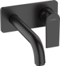 Hansgrohe Vernis Shape Single Lever Basin Mixer Wall-mounted With Spout 207mm - Trim Only - Matt Black - 71578670