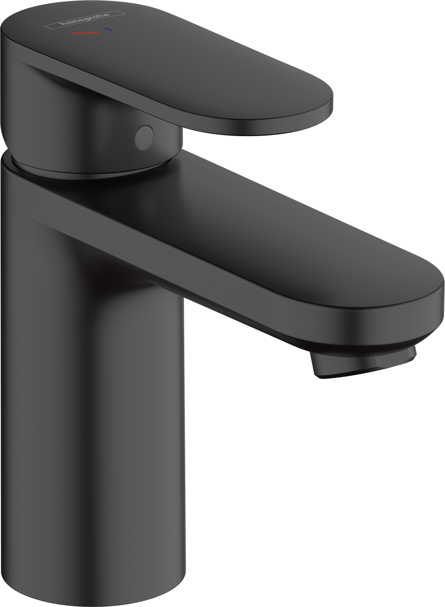 Hansgrohe Vernis Blend Single Lever Basin Mixer 100 Coolstart with Pop-up Waste Set - Matt Black - 71585670