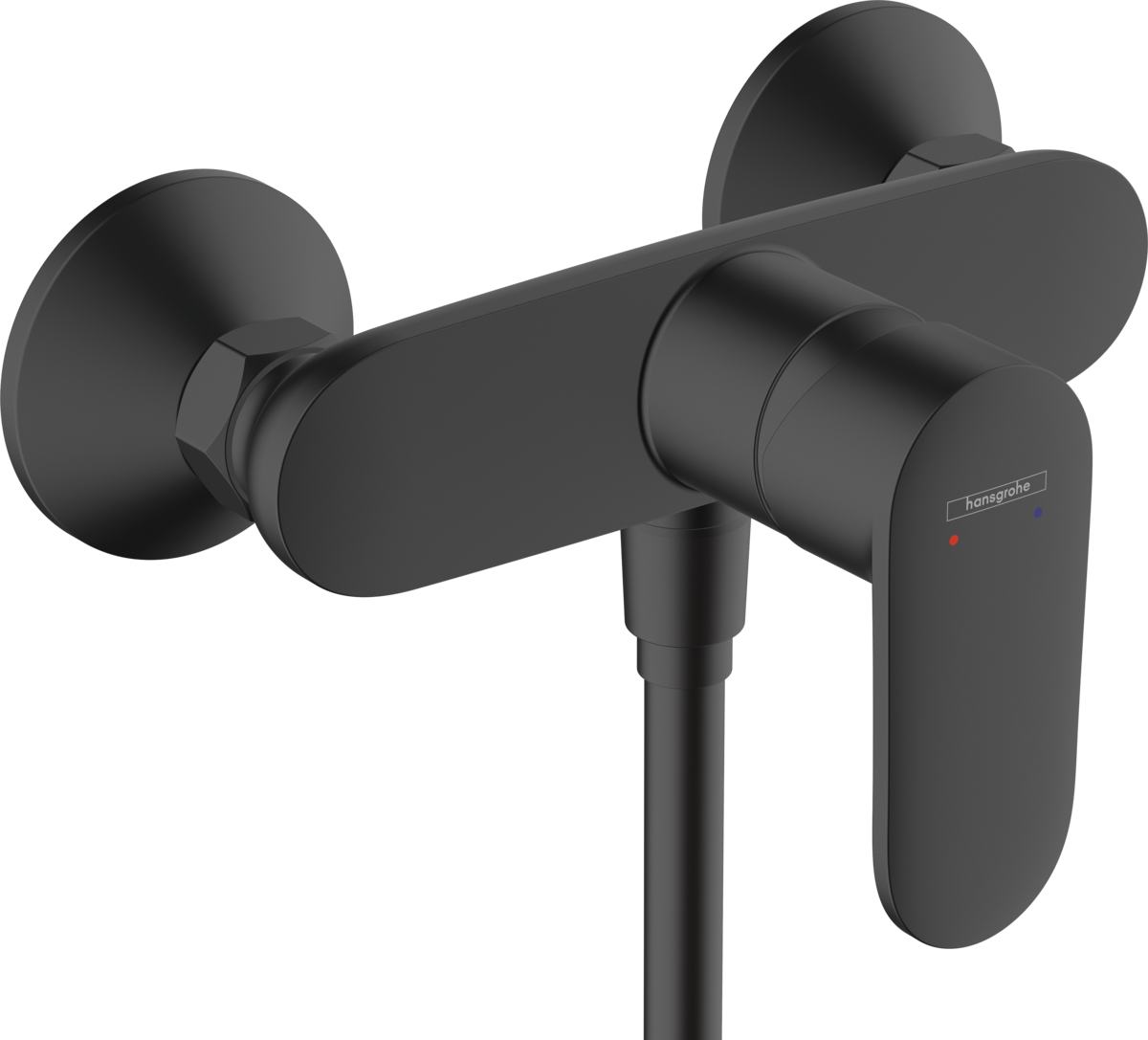 Hansgrohe Vernis Blend Single Lever Shower Mixer For Exposed Installation - Matt Black - 71640670