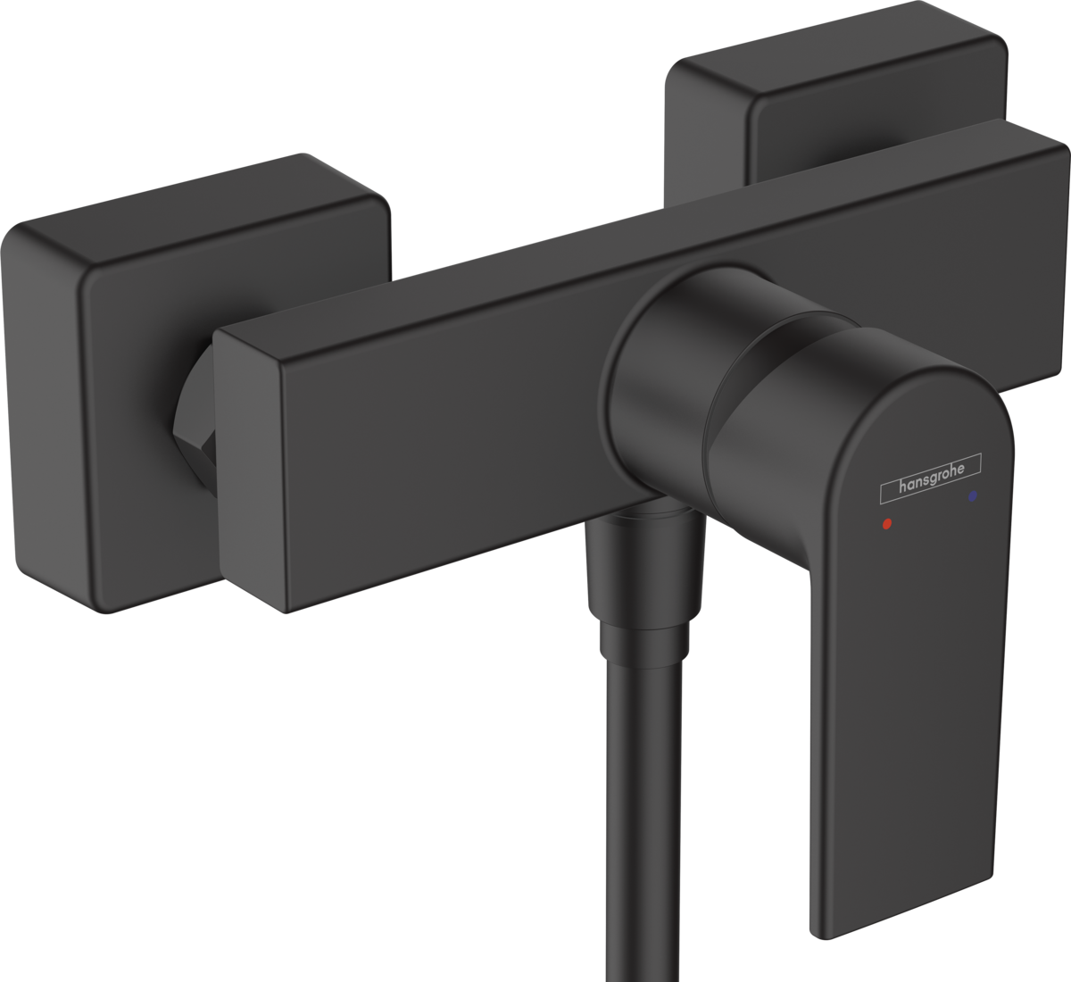 Hansgrohe Vernis Shape Single Lever Shower Mixer For Exposed Installation - Matt Black - 71650670