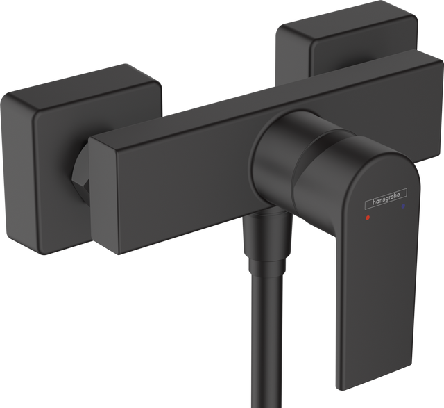 Hansgrohe Vernis Shape Single Lever Shower Mixer For Exposed Installation - Matt Black - 71650670