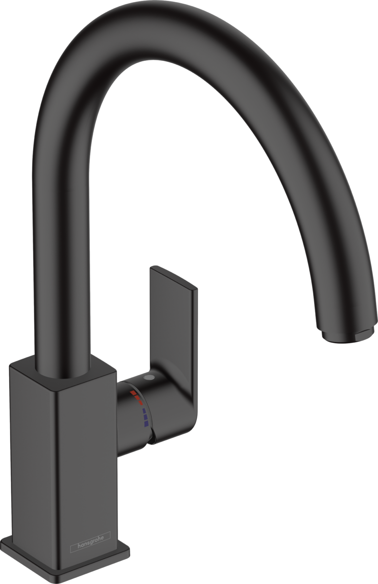 Hansgrohe Vernis Shape M35 Single Lever Kitchen Mixer 210 With Swivel Spout - Matt Black - 71871670