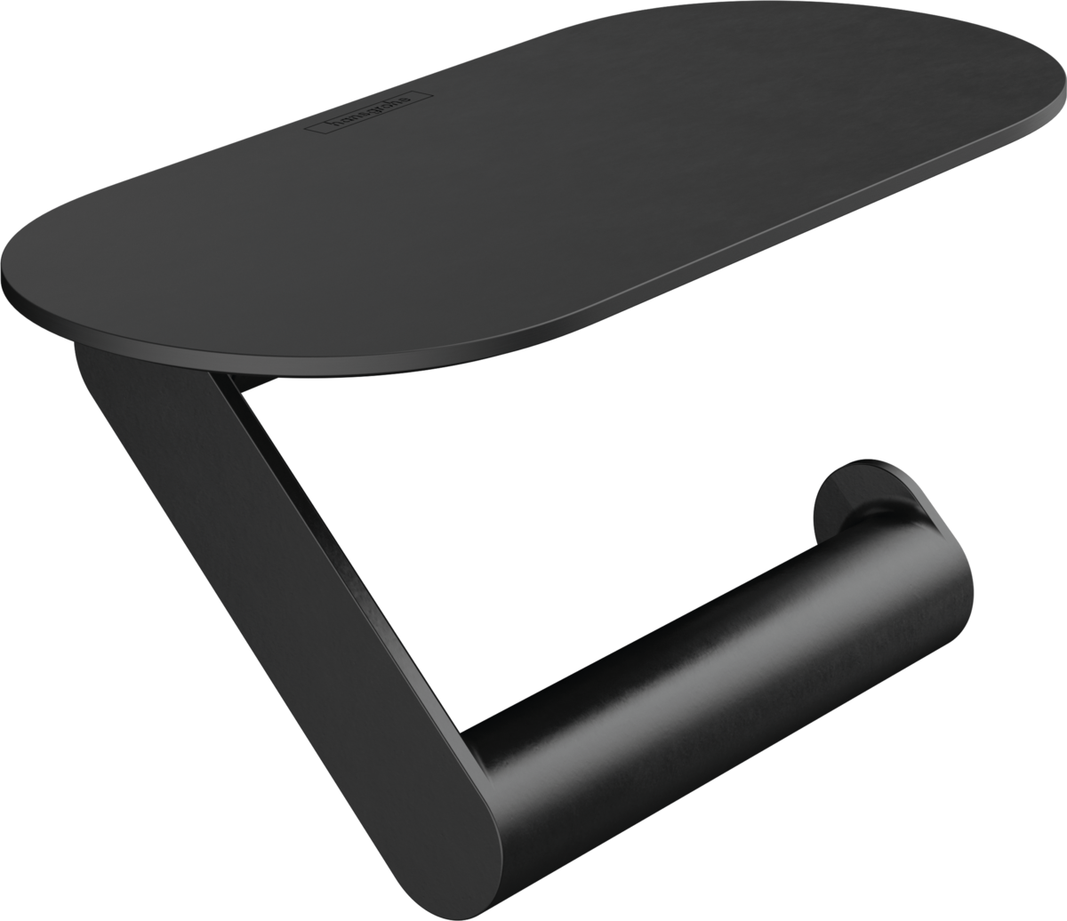 Hansgrohe Wallstoris Toilet Paper Holder With Shelf - Matt Black - 27928670