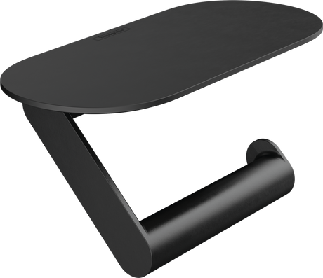 Hansgrohe Wallstoris Toilet Paper Holder With Shelf - Matt Black - 27928670