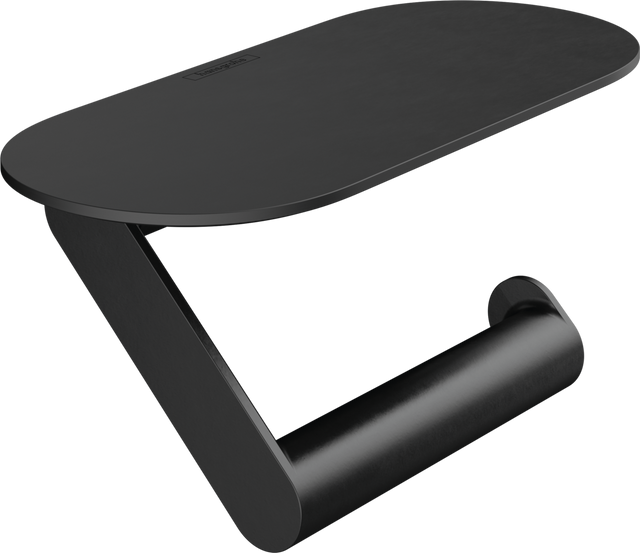 Hansgrohe Wallstoris Toilet Paper Holder With Shelf - Matt Black - 27928670