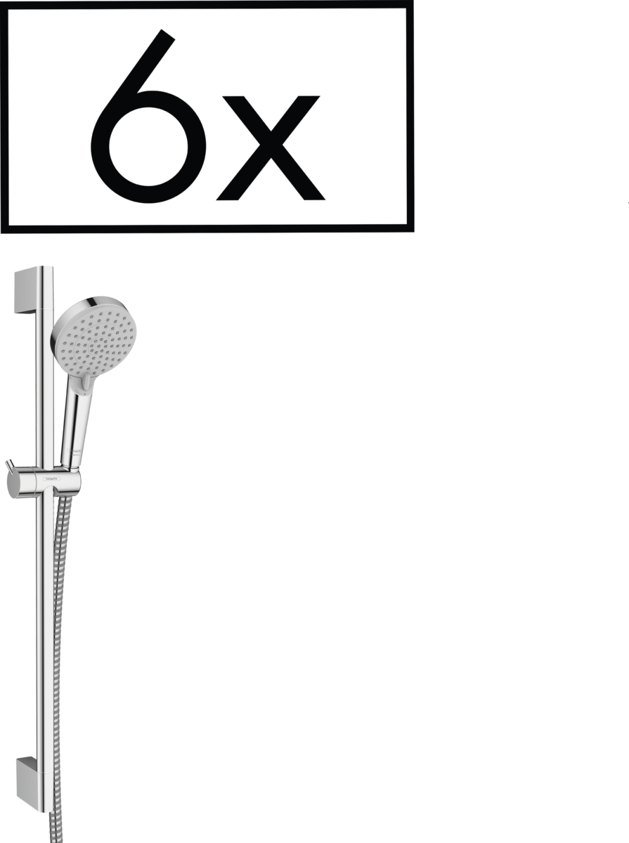 Hansgrohe Vernis Blend Shower Set 100 Vario with Shower Bar 650mm Project Pack (6 Pieces) - Chrome - 26371000