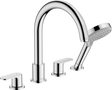 Hansgrohe Vernis Blend 4-hole Rim Mounted Bath Mixer - Chrome - 71456000