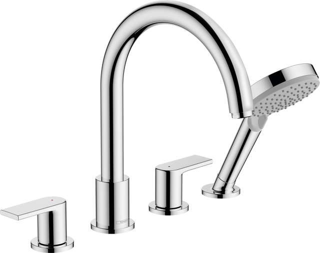 Hansgrohe Vernis Shape 4-hole Rim Mounted Bath Mixer - Chrome - 71459000