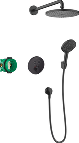Hansgrohe Raindance S Shower System 240 1 Jet Powderrain With ShowerSelect S - Matt Black - 27959670