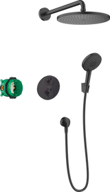 Hansgrohe Croma Shower System 280 1jet with Ecostat S - Matt Black -  27961670