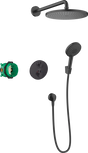 Hansgrohe Croma Shower System 280 1jet with Ecostat S - Matt Black -  27961670