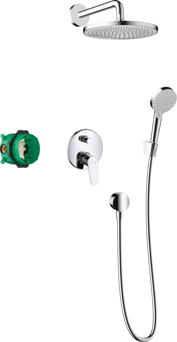 Hansgrohe Crometta S Shower System 240 1jet With Single Lever Mixer - Chrome - 27958000