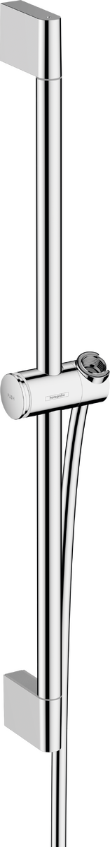 Hansgrohe Unica Shower Bar Pulsify S 65 Cm with Push Slider And Isiflex Shower Hose 160 Cm - Chrome - 24400000