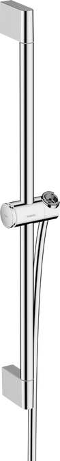 Hansgrohe Unica Shower Bar Pulsify S 65 Cm with Push Slider And Isiflex Shower Hose 160 Cm - Chrome - 24400000