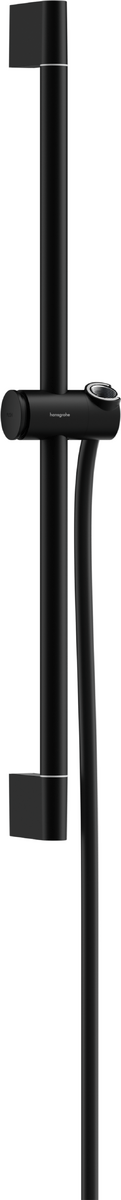 Hansgrohe Unica Shower Bar Pulsify S 65 Cm with Push Slider And Isiflex Shower Hose 160 Cm - Matt Black - 24400670 - TAP 'N' SHOWER