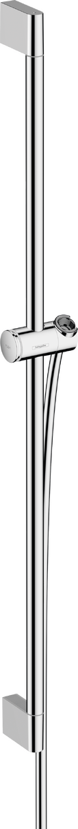 Hansgrohe Unica Shower Bar Pulsify S 90 Cm with Push Slider and Isiflex Shower Hose 160 Cm - Chrome - 24401000