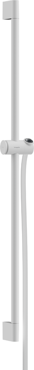 Hansgrohe Unica Shower Bar Pulsify S 90 Cm with Push Slider and Isiflex Shower Hose 160 Cm - Matt White - 24401700