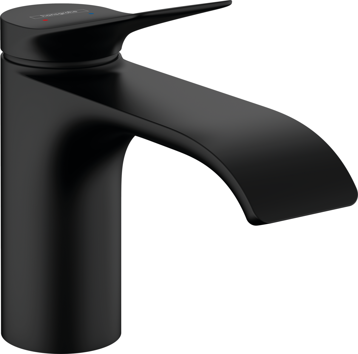 Hansgrohe Vivenis Single Lever Basin Mixer 80 Without Waste Set - Matt Black - 75012670